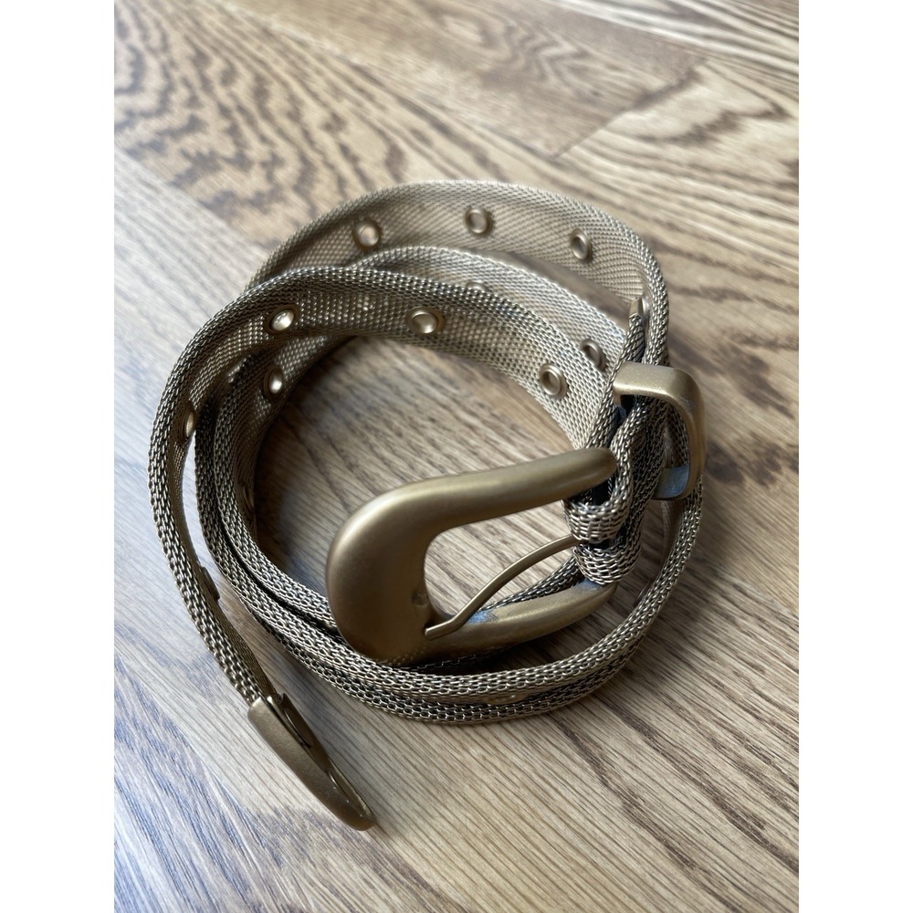 Womens Goldtone Metal Mesh Belt